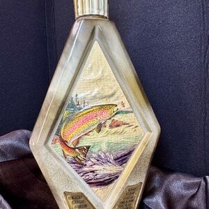 Vintage Rainbow Trout Jim Beam Whiskey Decanter (empty)